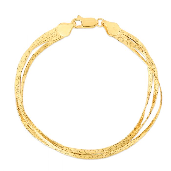Wide Artisan Gold Bracelet – Caputo & Co.